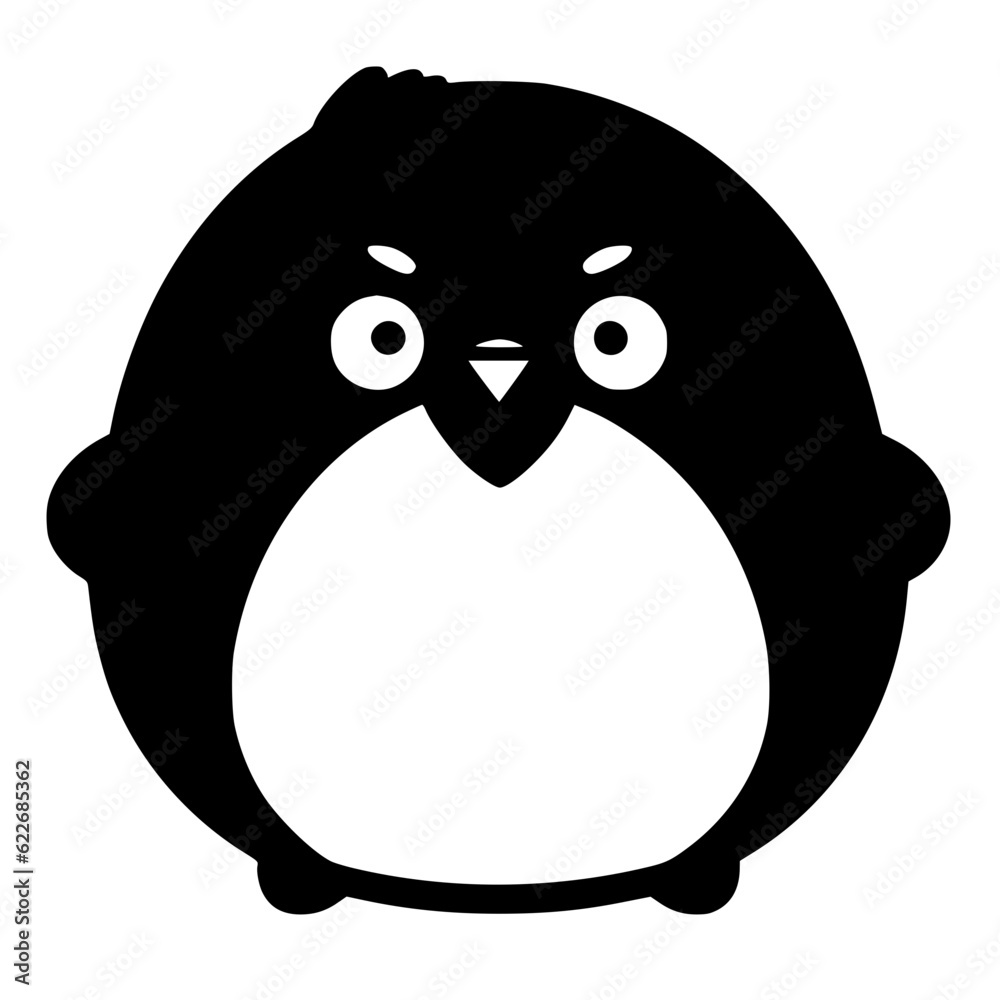Fototapeta premium Penguin outline, penguin Vector, Penguin illustration Outline ,drawing of penguin, Penguin