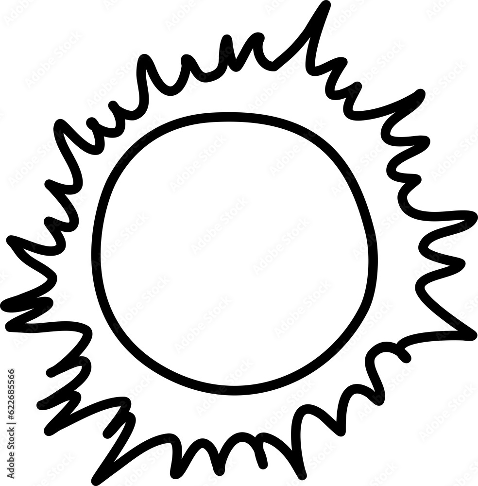 hand drawn sun icons hand drawn sun icons