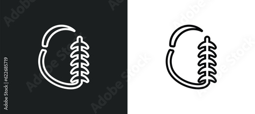 suture outline icon in white and black colors. suture flat vector icon from sew collection for web, mobile apps and ui.