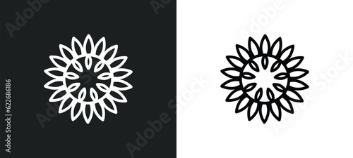 Wallpaper Mural cotton reel outline icon in white and black colors. cotton reel flat vector icon from sew collection for web, mobile apps and ui. Torontodigital.ca