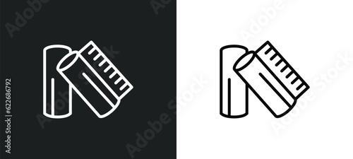 fabrics outline icon in white and black colors. fabrics flat vector icon from sew collection for web, mobile apps and ui.