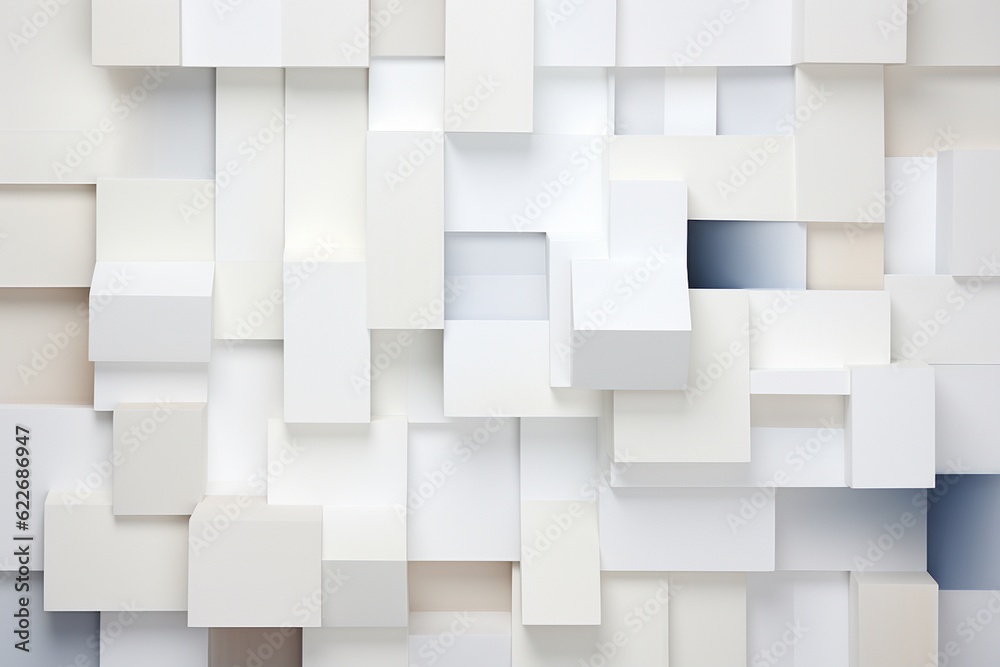 Minimalist Abstract Background of Geometric Shapes in Varying Shades of White Created with Generative AI Minimalist Abstract Background of Geometric Shapes in Varying Shades of White Created with Generative AI