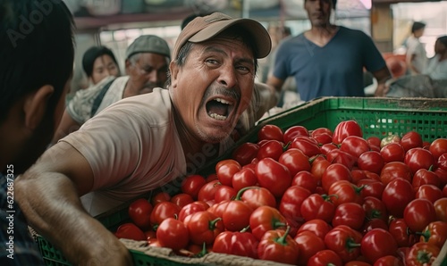 person in a supermarket