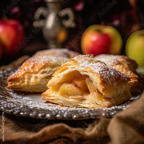 apple pie with apples and cinnamon