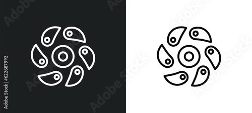 vortex outline icon in white and black colors. vortex flat vector icon from science collection for web, mobile apps and ui.