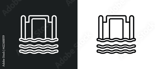 sound stimulation outline icon in white and black colors. sound stimulation flat vector icon from sauna collection for web, mobile apps and ui.
