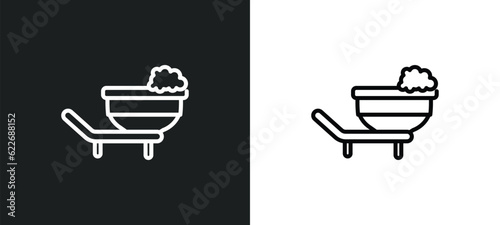 private spa outline icon in white and black colors. private spa flat vector icon from sauna collection for web, mobile apps and ui.
