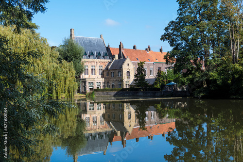 Belgium View of Bruges on a sunny autumn day