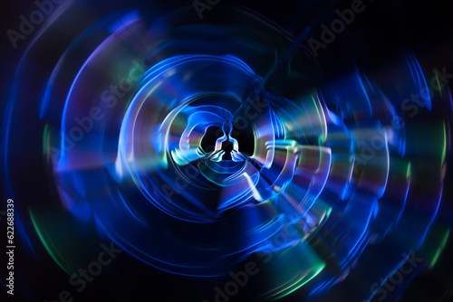 Yoga meditation woman in yoga lotus pose with aura spiritual