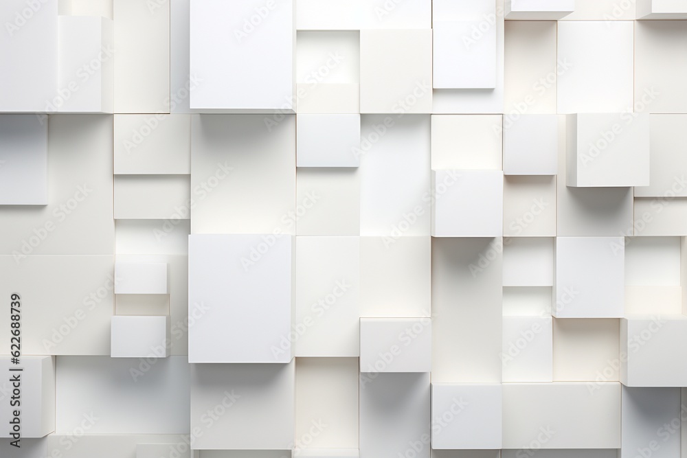 Minimalist Abstract Background of Geometric Shapes in Varying Shades of White Created with Generative AI Minimalist Abstract Background of Geometric Shapes in Varying Shades of White Created with Generative AI