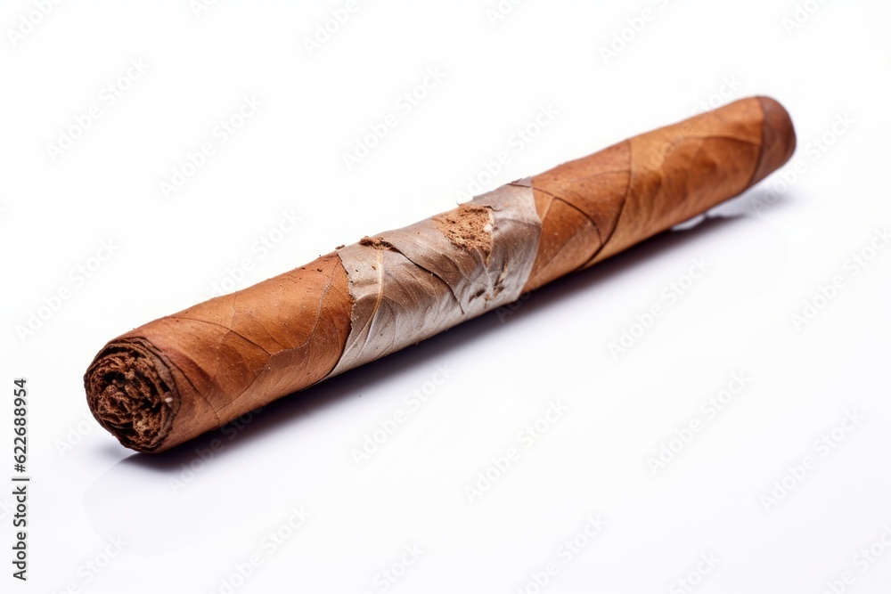 a luxury cuban cigar isolated on white background. Generative AI a luxury cuban cigar isolated on white background. Generative AI