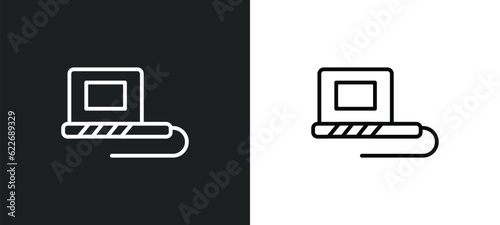 tefilin outline icon in white and black colors. tefilin flat vector icon from religion collection for web, mobile apps and ui.