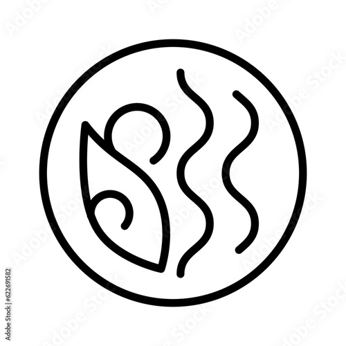 Ayurveda outline vector illustration. Ayurvedic body types, symbols of dosha kapha