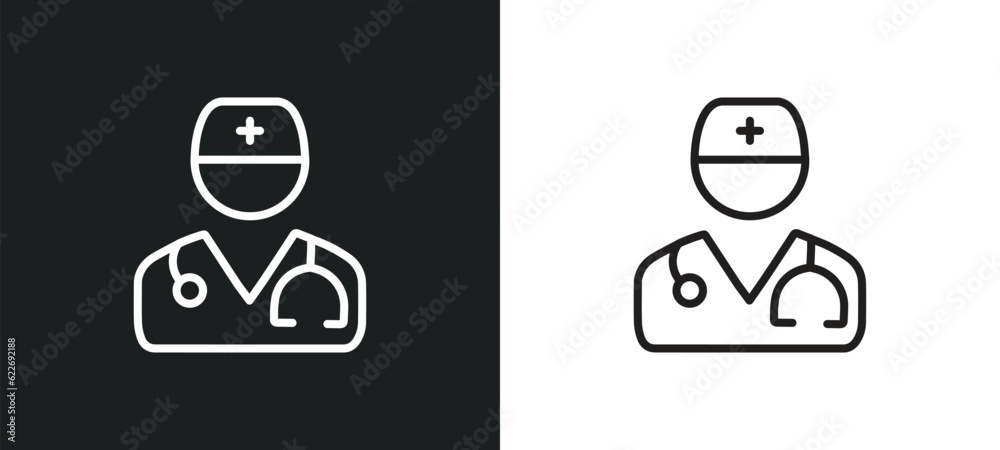 podiatrist outline icon in white and black colors. podiatrist flat vector icon from professions collection for web, mobile apps and ui.