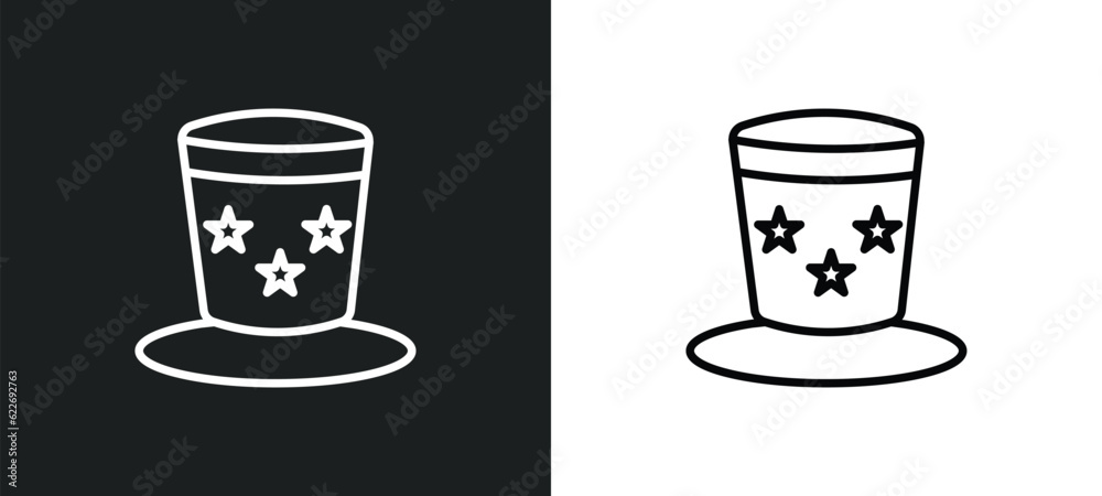 custom made wallpaper toronto digitaluncle sam hat outline icon in white and black colors. uncle sam hat flat vector icon from political collection for web, mobile apps and ui.