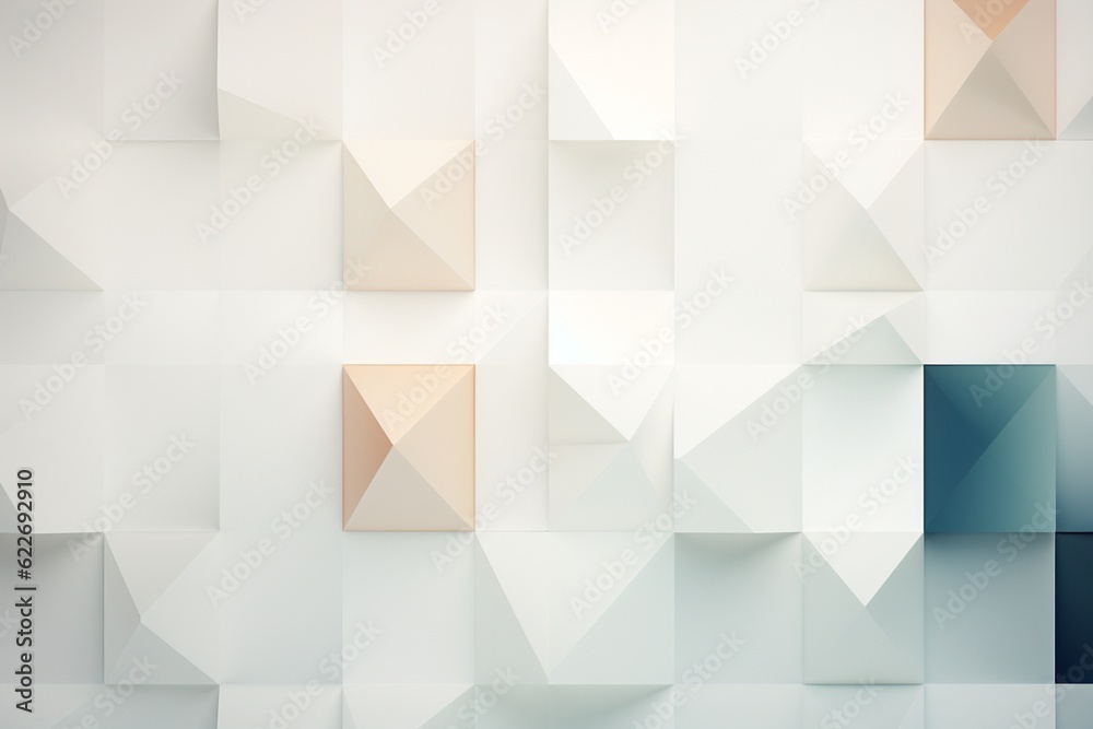 Minimalist Abstract Background of Geometric Shapes in Varying Shades of White Created with Generative AI Minimalist Abstract Background of Geometric Shapes in Varying Shades of White Created with Generative AI