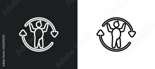 sensitivity outline icon in white and black colors. sensitivity flat vector icon from people skills collection for web, mobile apps and ui.