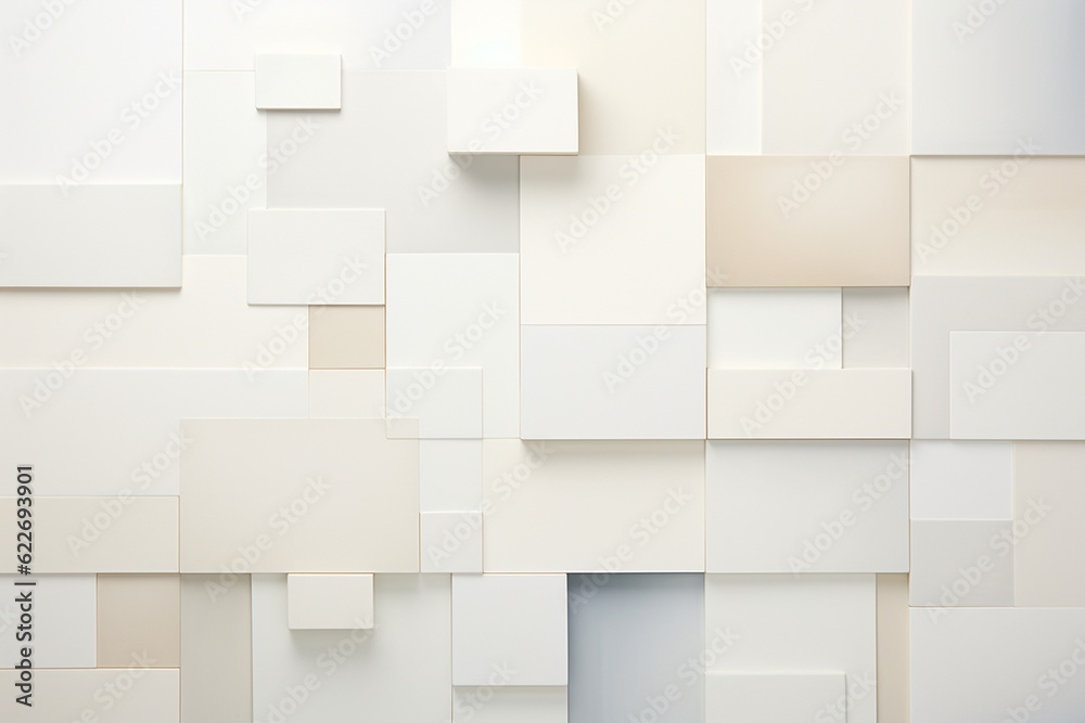 Minimalist Abstract Background of Geometric Shapes in Varying Shades of White Created with Generative AI Minimalist Abstract Background of Geometric Shapes in Varying Shades of White Created with Generative AI