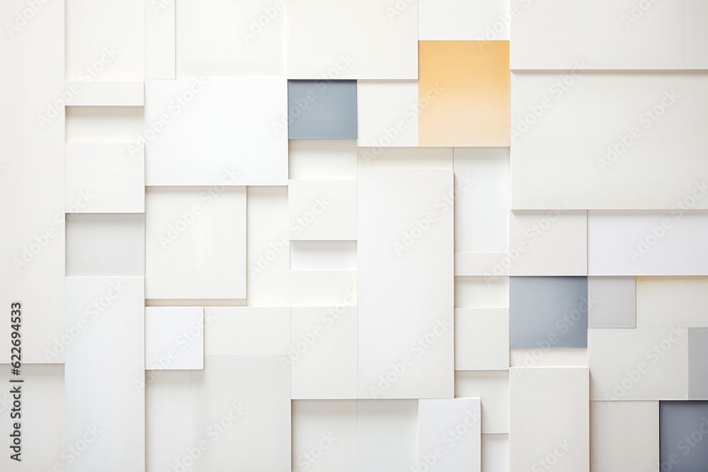 Minimalist Abstract Background of Geometric Shapes in Varying Shades of White Created with Generative AI Minimalist Abstract Background of Geometric Shapes in Varying Shades of White Created with Generative AI