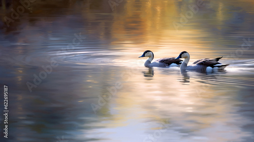 family of swans HD 8K wallpaper Stock Photographic Image © Ahmad