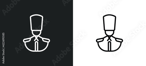 queens guard outline icon in white and black colors. queens guard flat vector icon from people collection for web  mobile apps and ui.