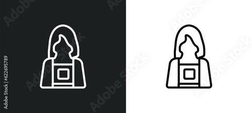 norwegian outline icon in white and black colors. norwegian flat vector icon from people collection for web, mobile apps and ui.