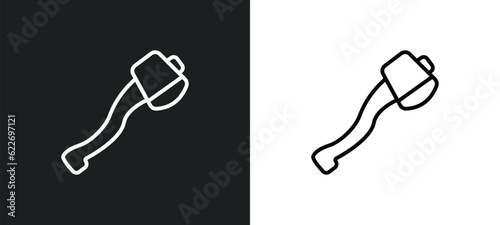 wood cutter outline icon in white and black colors. wood cutter flat vector icon from other collection for web, mobile apps and ui.