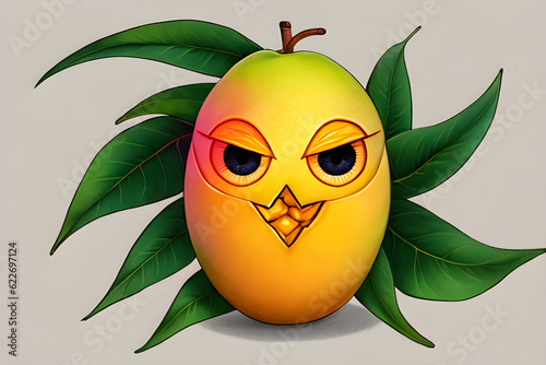 A mango with eyes. Generative AI