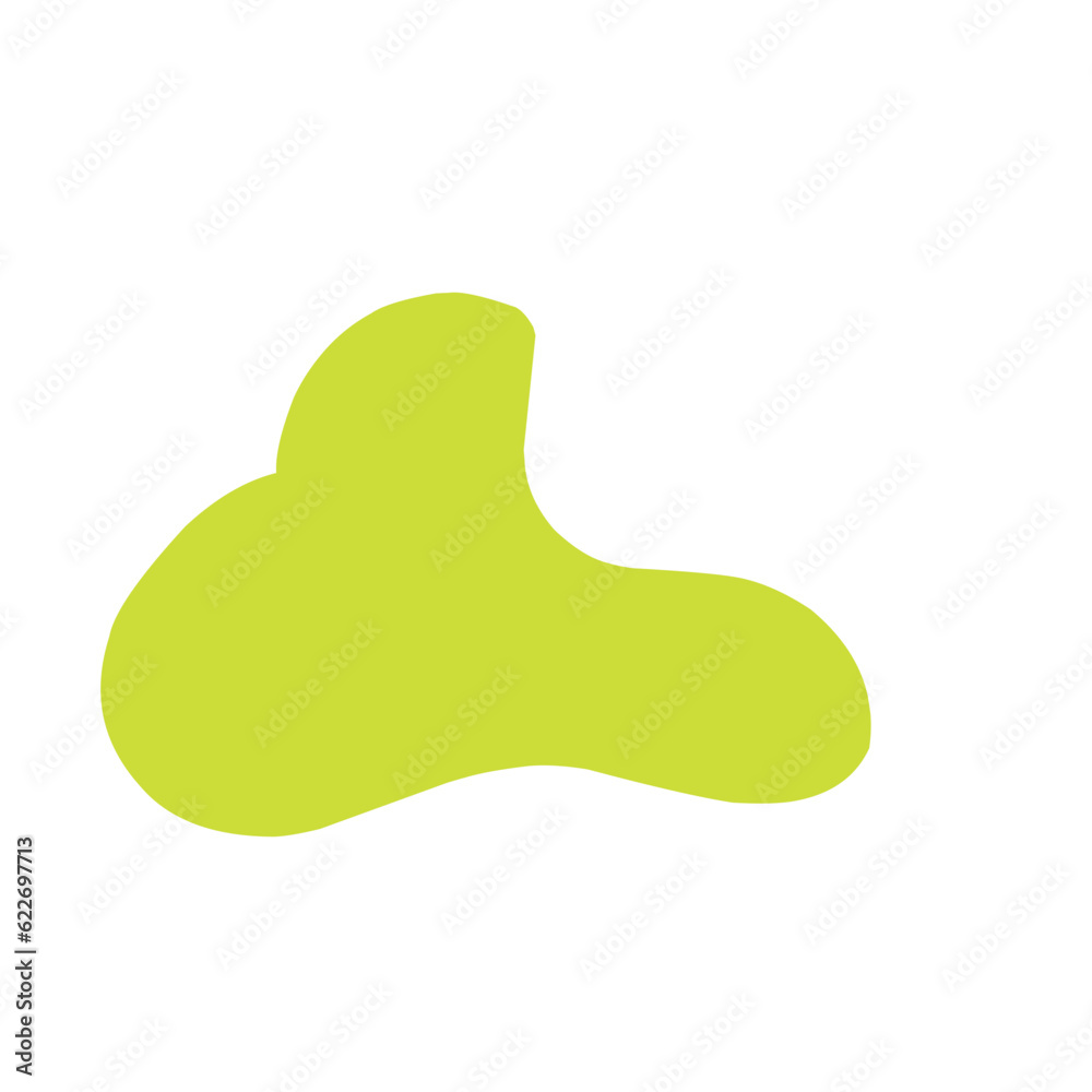 Green organic blob shape