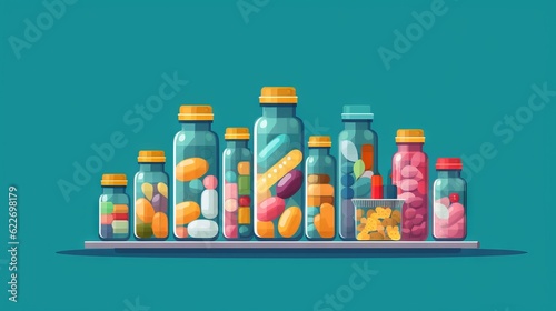 Medicine shelf illustrations