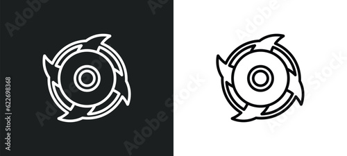 ship engine propeller outline icon in white and black colors. ship engine propeller flat vector icon from nautical collection for web, mobile apps and ui.