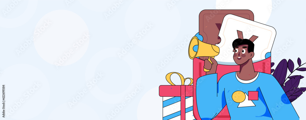 custom made wallpaper toronto digitalHoliday Shopping E-Commerce Online Shopping People Flat Vector Concept Operation Hand Drawn Illustration