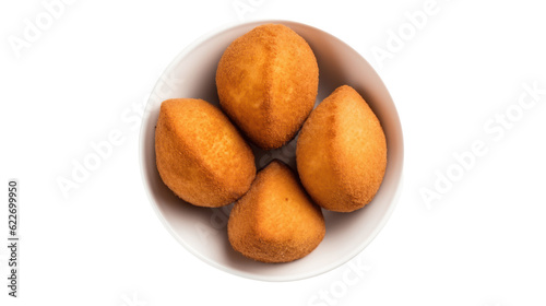 snack chicken coxinha Brazilian food isolated on transparent and white background png cutout