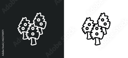 silver maple tree outline icon in white and black colors. silver maple tree flat vector icon from nature collection for web, mobile apps and ui.