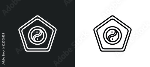 fengshui outline icon in white and black colors. fengshui flat vector icon from nature collection for web, mobile apps and ui.