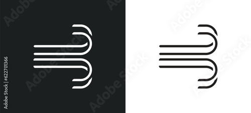 windstorm outline icon in white and black colors. windstorm flat vector icon from nature collection for web, mobile apps and ui.