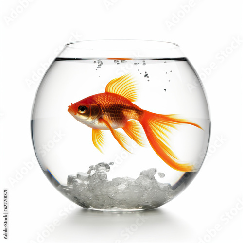 goldfish swimming in bowl created with generative AI