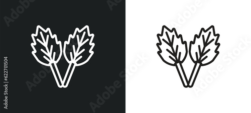 peppermint outline icon in white and black colors. peppermint flat vector icon from nature collection for web, mobile apps and ui.