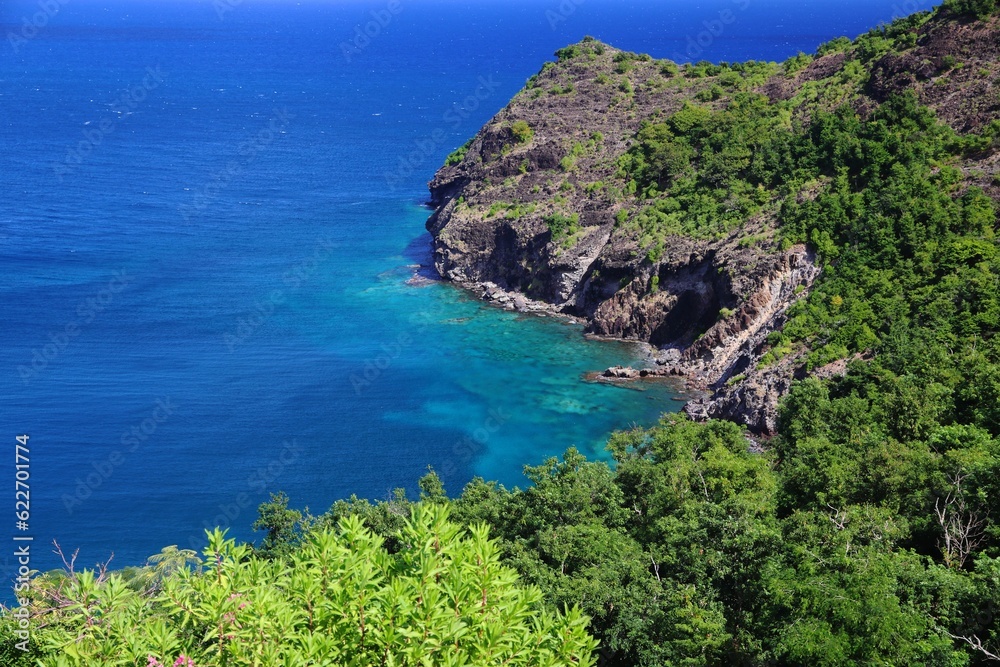 Guadeloupe - Les Saintes islands. Terre de Haut island beautiful landscape.