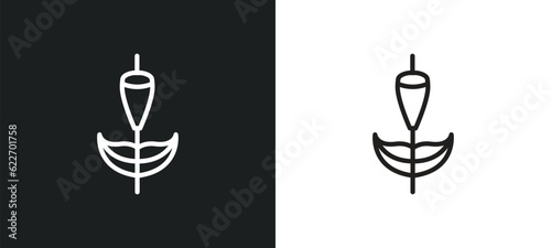 gladiolus outline icon in white and black colors. gladiolus flat vector icon from nature collection for web, mobile apps and ui.