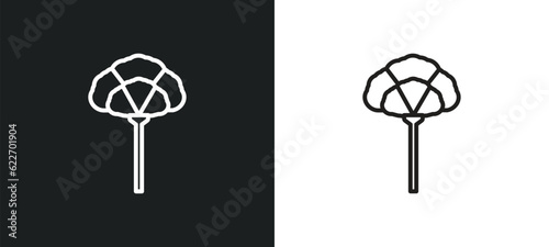 carnation outline icon in white and black colors. carnation flat vector icon from nature collection for web, mobile apps and ui.