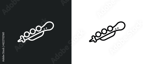 oboe outline icon in white and black colors. oboe flat vector icon from music collection for web, mobile apps and ui.