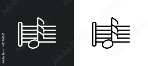thirty second note outline icon in white and black colors. thirty second note flat vector icon from music and media collection for web, mobile apps and ui.