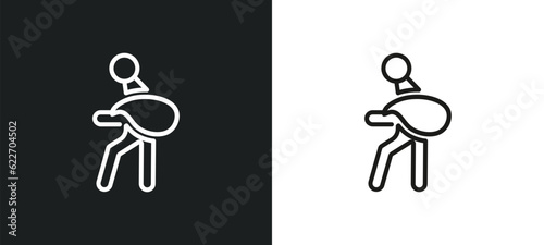 refugee outline icon in white and black colors. refugee flat vector icon from miscellaneous collection for web, mobile apps and ui.