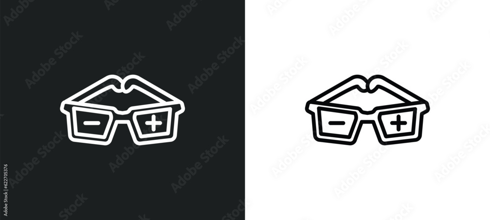 glasses for eyes outline icon in white and black colors. glasses for eyes flat vector icon from medical collection for web, mobile apps and ui.