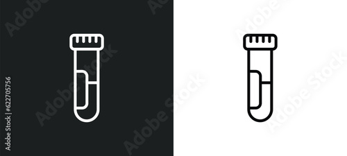 blood sample outline icon in white and black colors. blood sample flat vector icon from medical collection for web  mobile apps and ui.