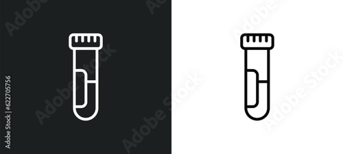 blood sample outline icon in white and black colors. blood sample flat vector icon from medical collection for web, mobile apps and ui.