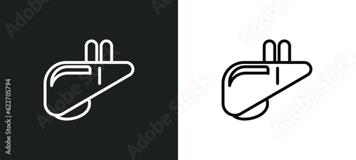 liver outline icon in white and black colors. liver flat vector icon from medical collection for web, mobile apps and ui.