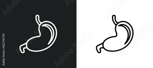 stoh outline icon in white and black colors. stoh flat vector icon from medical collection for web, mobile apps and ui.