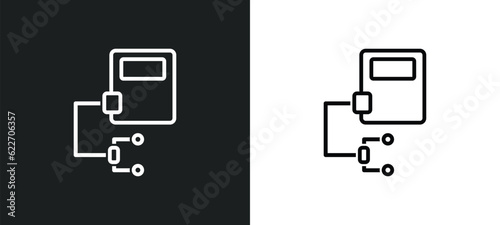 nanometer outline icon in white and black colors. nanometer flat vector icon from measurement collection for web, mobile apps and ui.